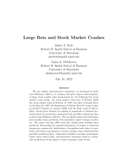 Large Bets and Stock Market Crashes