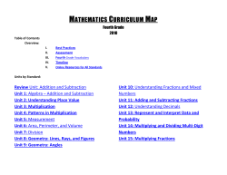 Mathematics Curriculum Map