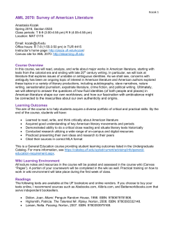 AML 2070, Section 0535, Kozak - UF English