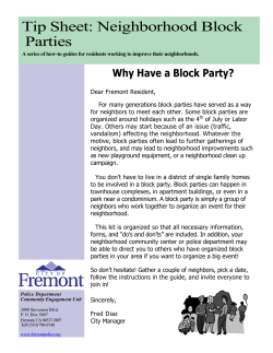 Tip Sheet: Neighborhood Block Parties