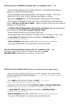 Directions from LANGDALE Latitude: N49&ordm; 23` Longitude: W123 &deg; 32