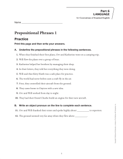 Prepositional Phrases 1 - Macmillan/McGraw-Hill