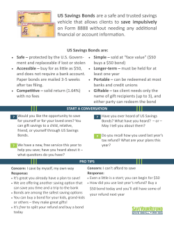 US Savings Bonds are a safe and trusted savings vehicle that allows