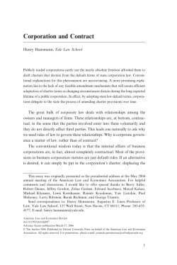 Corporation and Contract