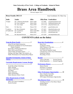 Brass Area Handbook