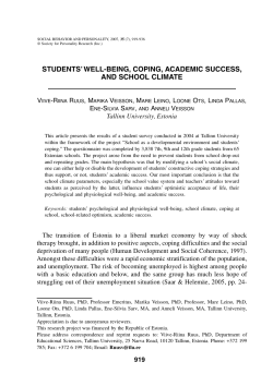 students` well-being, coping, academic success