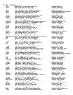 PARENT CHAPTER, New York