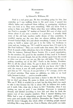26 Fred by Edward L. Williams, Fred is a real great guy. He has
