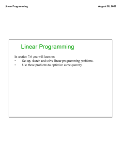Linear Programming
