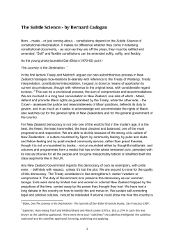 by Bernard Cadogan - New Zealand Treasury