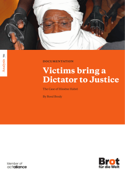 Victims bring a Dictator to Justice