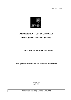 Paper - University of Oxford, Department of Economics