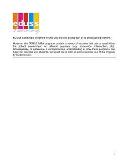 1 EDUSS Learning is delighted to offer you this self