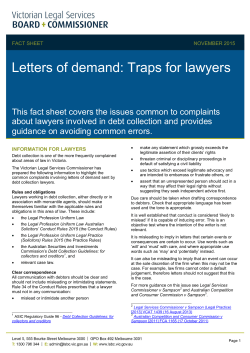 Letters of demand: Traps for lawyers
