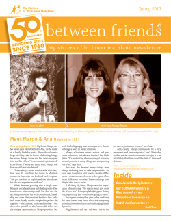 between friends - Big Brothers Big Sisters of Canada