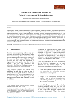 Towards a 3D Visualization Interface for Cultural Landscapes and