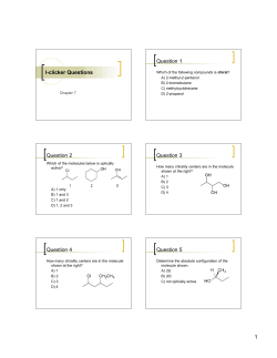 I-clicker Questions Question 1 Question 2 Question 3 Question 4