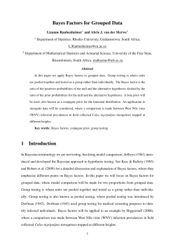 Bayes Factors for Grouped Data
