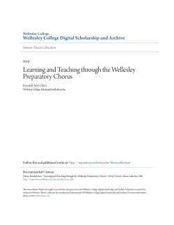 Learning and Teaching through the Wellesley Preparatory Chorus