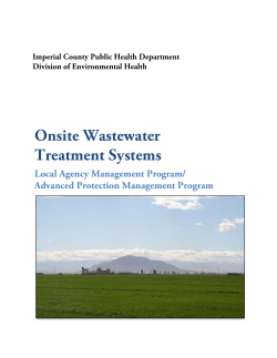 Onsite Wastewater Treatment Systems