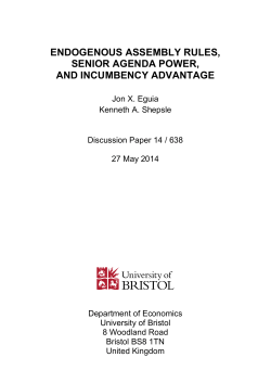 ENDOGENOUS ASSEMBLY RULES, SENIOR AGENDA POWER