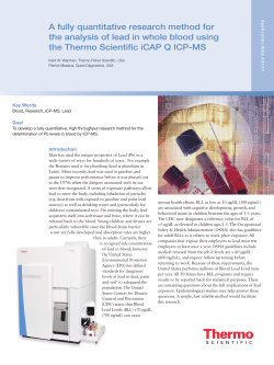 A Fully Quantitative Research Method for the Analysis of Lead in