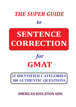 VA 2 - Sentence Correction - new gre and gmat study materials