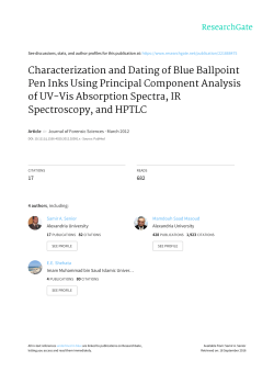 Characterization and Dating of Blue Ballpoint Pen Inks