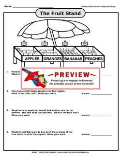 Fruit Stand Money: Multiple Step Problems (Harder)