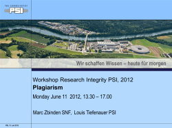 Avoiding plagiarism - Paul Scherrer Institut