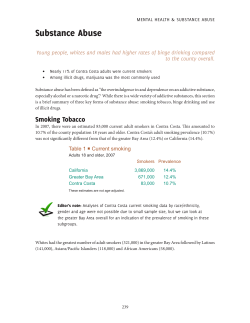 Substance Abuse - Contra Costa Health Services
