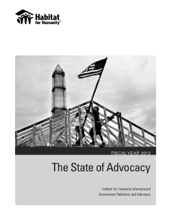 Fiscal Year 2013 - Habitat for Humanity