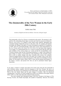 The (Im)morality of the New Woman in the Early 20th Century