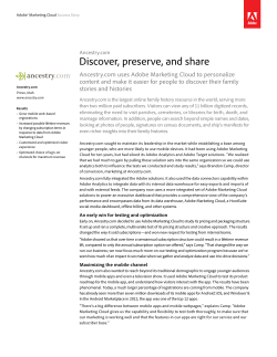 Discover, preserve, and share