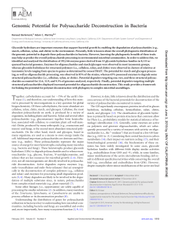 Genomic Potential for Polysaccharide Deconstruction in