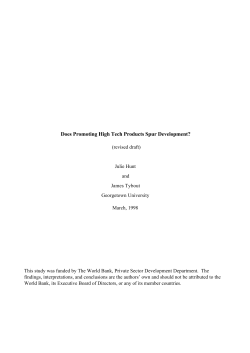 Does Promoting High Tech Products Spur Development?