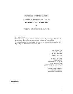 principles of improvisation: a model