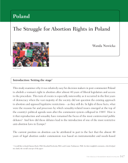Poland The Struggle for Abortion Rights in Poland