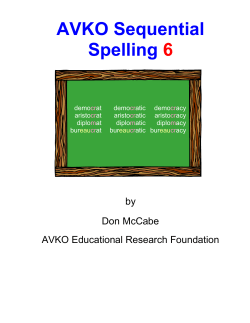 AVKO Sample | Sequential Spelling Volume 6