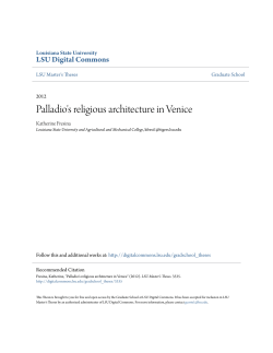 Palladio`s religious architecture in Venice
