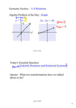Geometry Section : 11.8 Rotations Algebra Problem of the Day