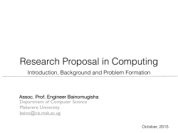 Graduate Research Seminar - Background-Introduction