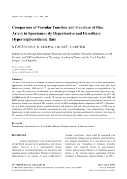Comparison of Vascular Function and Structure of Iliac Artery in