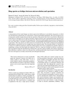 Ring species as bridges between microevolution and