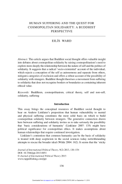 human suffering and the quest for cosmopolitan solidarity