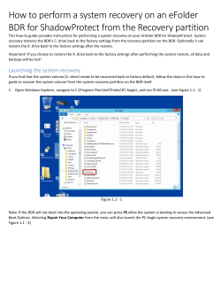 How to perform a system recovery on an eFolder BDR