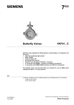 7632 Butterfly Valves VKF41...C