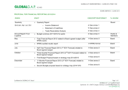 PROPOSAL FOR FINANCIAL REPORTING 2013