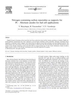 Nitrogen containing carbon nanotubes as supports for Pt &ndash; Alternate