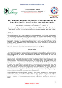 The Composition, Distribution and Abundance of